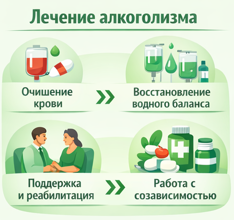 лечение алкоголизма в Котовске этапы